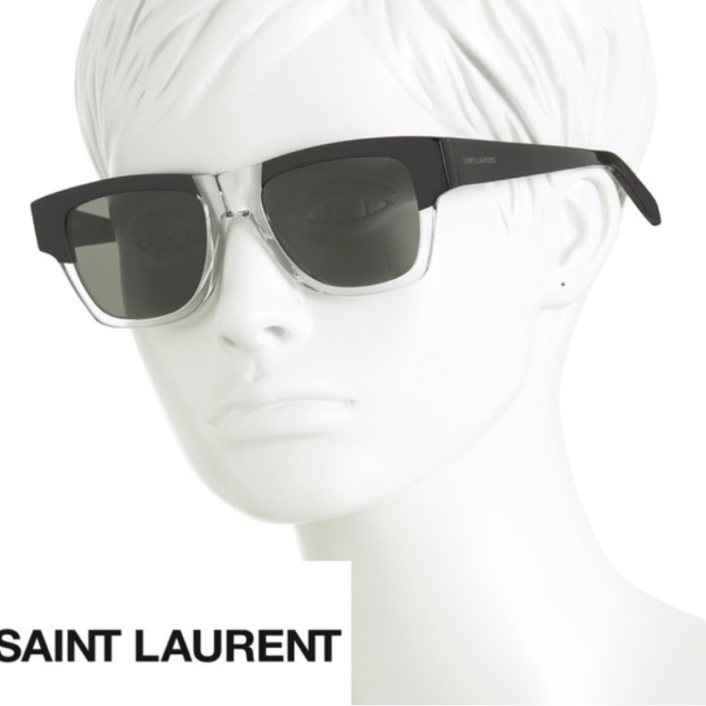 Saint Laurent clear and  Black Sunglasses. Very good condition. No box.